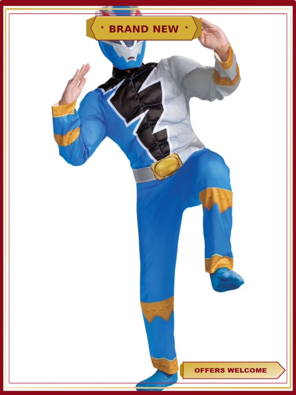Kids Halloween Costume Muscle Jumpsuit with Mask Pretend Play
